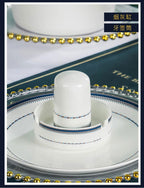 Jingdezhen European style bone porcelain household utensils, ceramic tableware, minimalist set of dishes and plates - Grand Goldman
