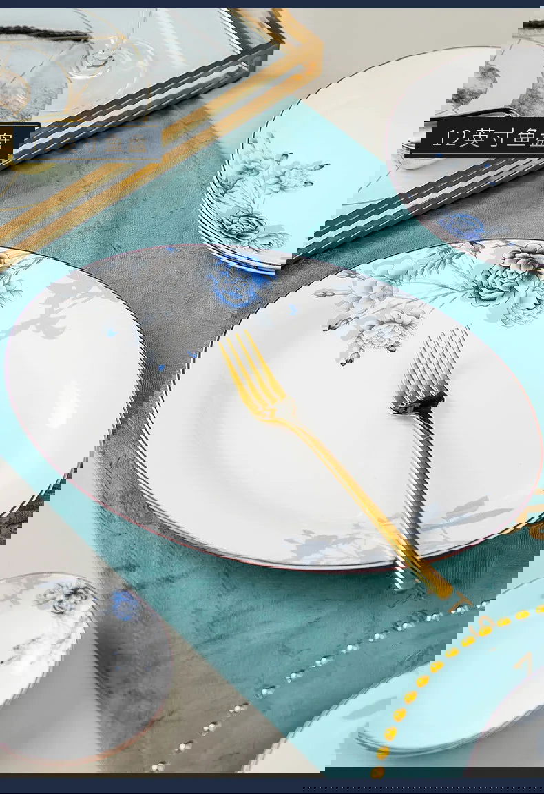 Jingdezhen Household Ceramic Bowls, Tableware Set, Bowls, Dishes, Chinese Bone Porcelain Tableware - Grand Goldman