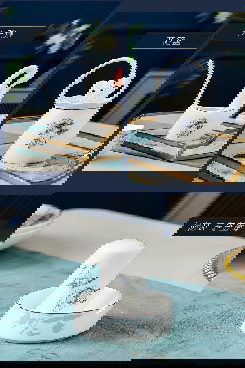 Jingdezhen Household Ceramic Bowls, Tableware Set, Bowls, Dishes, Chinese Bone Porcelain Tableware - Grand Goldman