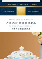 Jingdezhen New Chinese Ceramic Bowls, Dishes, Bone Porcelain Tableware, Bowls, Chopsticks Set, Household Use - Grand Goldman