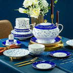 Jingdezhen ceramic tableware, bowl and plate combination set, bone china tableware for household use - Grand Goldman