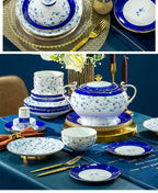 Jingdezhen ceramic tableware, bowl and plate combination set, bone china tableware for household use - Grand Goldman
