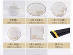 Jingdezhen dish set housewarming tableware set bowl and plate ceramic tableware set light luxury plate bowl - Grand Goldman