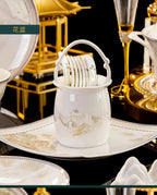 Jingdezhen dish set housewarming tableware set bowl and plate ceramic tableware set light luxury plate bowl - Grand Goldman