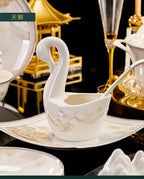 Jingdezhen dish set housewarming tableware set bowl and plate ceramic tableware set light luxury plate bowl - Grand Goldman