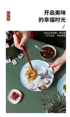 Jingdezhen tableware set, birds and phoenix dishes set, household light luxury and high-end - Grand Goldman