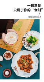 Jingdezhen tableware set, birds and phoenix dishes set, household light luxury and high-end - Grand Goldman