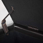 Joveco Storage Ottoman Bench- Faux Leather Tufted Bench Foot Rest (Black Midnight) - Grand Goldman