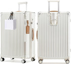 Joyway Carry On Luggage, Expandable Suitcase with Smart Luggage Cup Holder and USB Port, 20 IN Hardside Luggage with TSA Lock Spinner Double Wheels, White - Grand Goldman