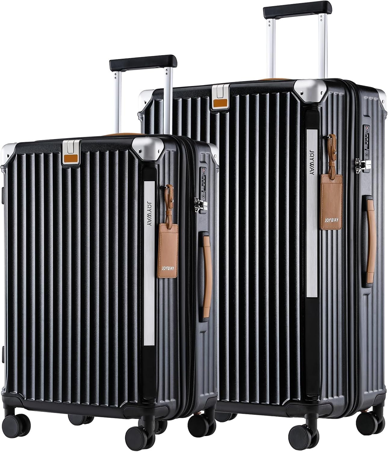 Joyway Carry On Luggage, Expandable Suitcase with Smart Luggage Cup Holder and USB Port, 20 IN Hardside Luggage with TSA Lock Spinner Double Wheels, White - Grand Goldman