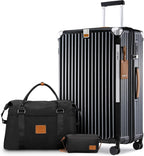 Joyway Carry On Luggage, Expandable Suitcase with Smart Luggage Cup Holder and USB Port, 20 IN Hardside Luggage with TSA Lock Spinner Double Wheels, White - Grand Goldman