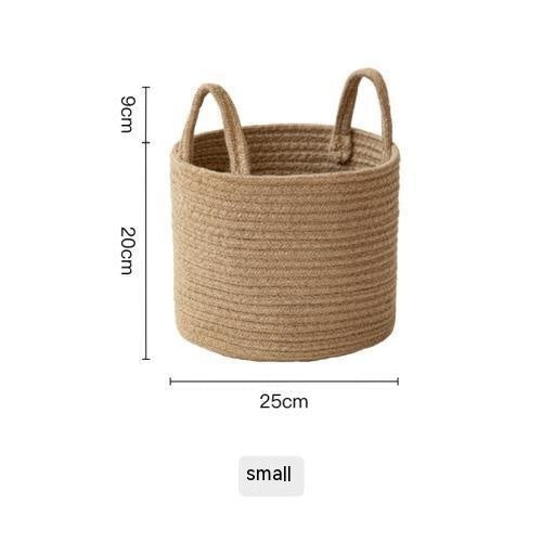 Jute Hand-woven Cotton Basket - Grand Goldman