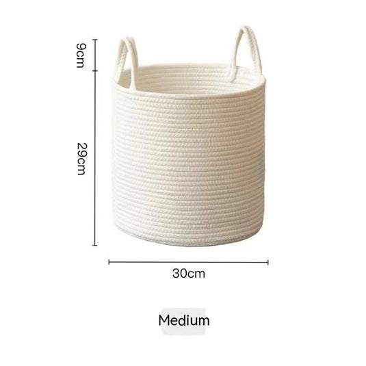 Jute Hand-woven Cotton Basket - Grand Goldman