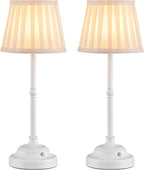 KDG Portables Cordless Table Lamp, Fabric Shade Desk Lamp, 5000mAh Rechargeable Battery Powered Lighting, Dimmable Light for Dining Room, Bedroom, Bedside, Bar, Night Light, Camping, Balcony (Bronze) - Grand Goldman