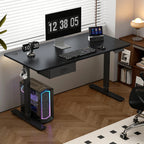 KELLER Electric Standing Desk – Adjustable Height Sit-Stand Desk with USB Charging Port & Drawer (100cm)