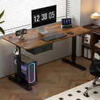 KELLER Electric Standing Desk – Adjustable Height Sit-Stand Desk with USB Charging Port & Drawer (100cm)