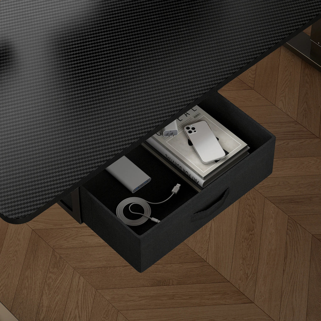 KELLER Electric Standing Desk – Adjustable Height Sit-Stand Desk with USB Charging Port & Drawer (100cm)