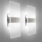 KICAAO Modern Wall Sconces 4 Pack, Led Wall Light 10w, Wall Sconce Up Downlight, Hardwired Acrylic Wall Light Lighting, Suitable for Living Room Corridor Bedside (Cool White 6000K 4Pack) - Grand Goldman