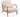 Karl home Accent Chair Mid-Century Modern Chair with Pillow Upholstered Lounge Arm Chair with Solid Wood Frame & Soft Cushion for Living Room, Bedroom, Balcony, Linen Beige (Low Back) - Grand Goldman