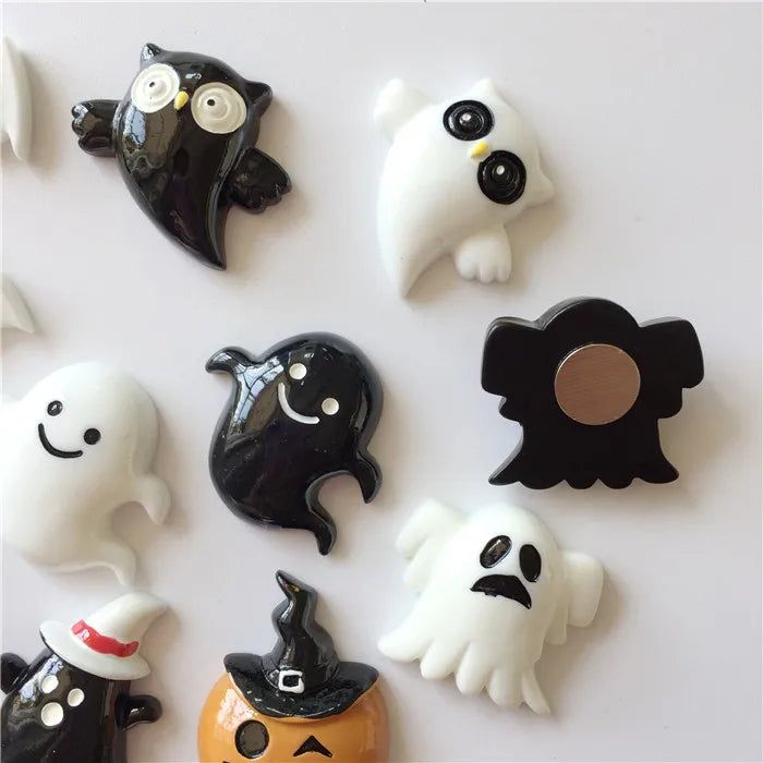 Kawaii Halloween Fridge Magnet Mini Cute Pumpkin Funny Skulls Bats Party Gifts Fridge Magnetic Stickers Imanes Para Refrigerador - Grand Goldman