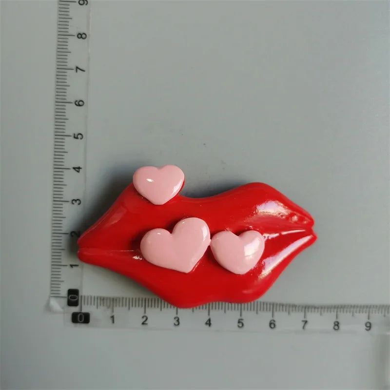 Kawaii Heart Flower Greece Heat Tiger Fridge Magnet  Halloween Lip Shap Cute Sticker Magnetic Home Decor Gifts for Mun Kids - Grand Goldman