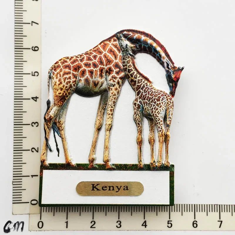 Kenya South Arfica African Animals Fridge Magnet Tourist Souvenirs Giraffe Refrigerator Stickers Collection Gifts Home Decor - Grand Goldman