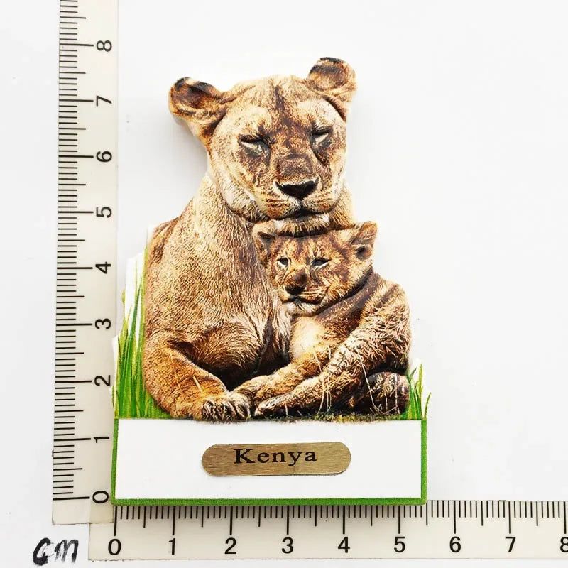 Kenya South Arfica African Animals Fridge Magnet Tourist Souvenirs Giraffe Refrigerator Stickers Collection Gifts Home Decor - Grand Goldman