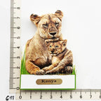 Kenya South Arfica African Animals Fridge Magnet Tourist Souvenirs Giraffe Refrigerator Stickers Collection Gifts Home Decor - Grand Goldman