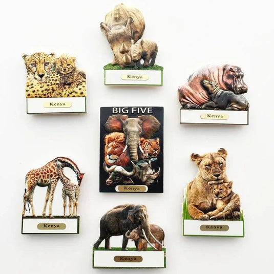 Kenya South Arfica African Animals Fridge Magnet Tourist Souvenirs Giraffe Refrigerator Stickers Collection Gifts Home Decor - Grand Goldman