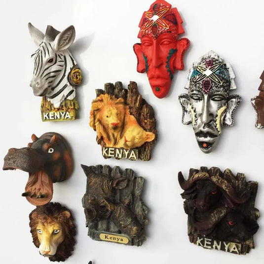 Kenyan Animal African Humanities Fridge Magnets Tourism Souvenirs Magnetic Stickers Refrigerator Stickers Collection Home Decor - Grand Goldman