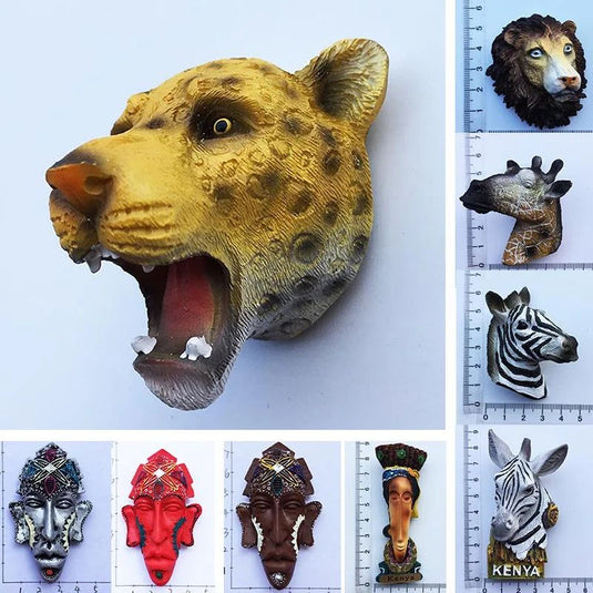 Kenyan Animal African Humanities Fridge Magnets Tourism Souvenirs Magnetic Stickers Refrigerator Stickers Collection Home Decor - Grand Goldman