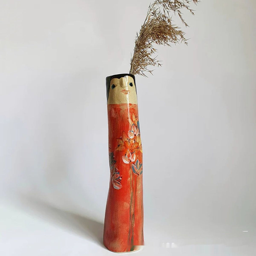 Kid Painting Sunshine Family Bud Vase Home Decoration Indoor Outdoor Art Decoration Sculptured Ornaments - Grand Goldman