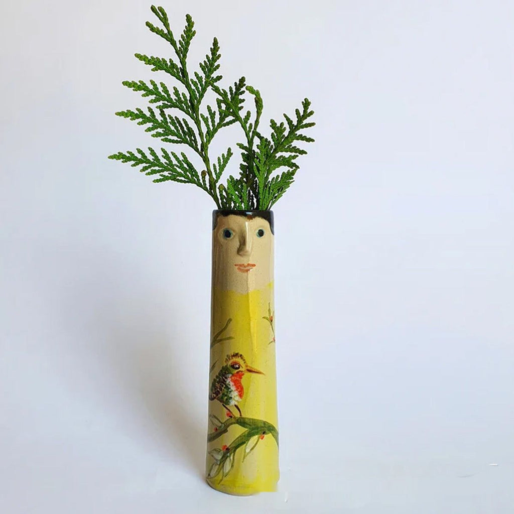 Kid Painting Sunshine Family Bud Vase Home Decoration Indoor Outdoor Art Decoration Sculptured Ornaments - Grand Goldman