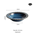 Kiln Baked Starry Sky Ceramic Rice Bowls And Plates - Grand Goldman