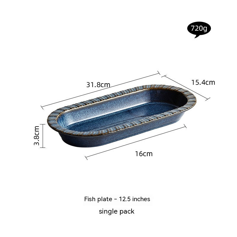Kiln Baked Starry Sky Ceramic Rice Bowls And Plates - Grand Goldman