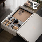 Kiln Glazed Side Handle Pot Kung Fu Tea Set Small Set Tea Tray Tea Cup Set - Grand Goldman