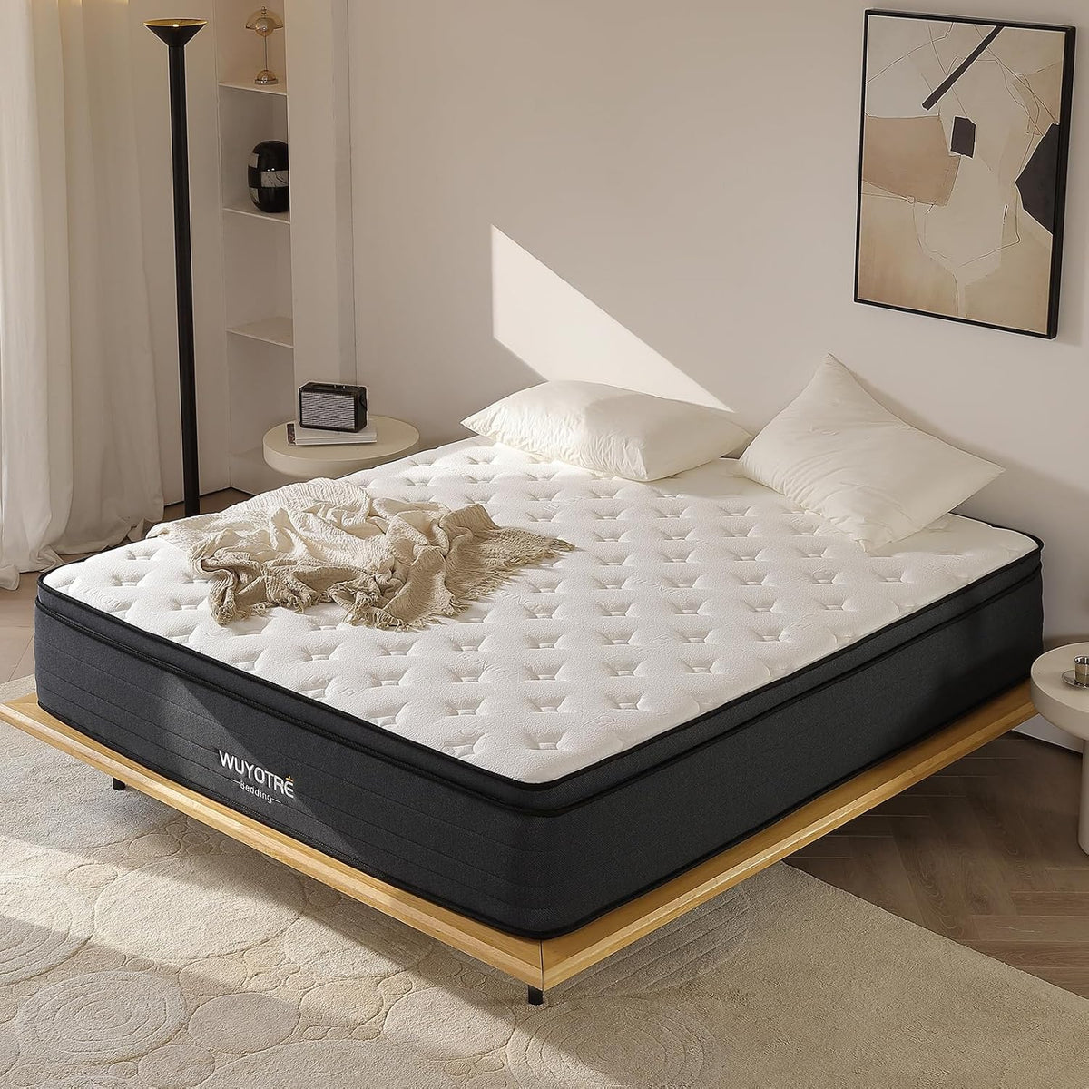 King Mattress, 10 Inch King Size Hybrid Mattress in a Box,Cooling Memory Foam Bed Mattresses with Independent Spring,Soft and Breathable,Back Pain Relief,CertiPUR-US,Medium - Grand Goldman