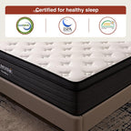 King Mattress, 10 Inch King Size Hybrid Mattress in a Box,Cooling Memory Foam Bed Mattresses with Independent Spring,Soft and Breathable,Back Pain Relief,CertiPUR-US,Medium - Grand Goldman