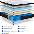 King Mattress, 10 Inch King Size Hybrid Mattress in a Box,Cooling Memory Foam Bed Mattresses with Independent Spring,Soft and Breathable,Back Pain Relief,CertiPUR-US,Medium - Grand Goldman