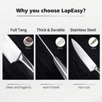 Kitchen Knife Set. LapEasy 15 Piece Knife Sets With Block Chef Knife Stainless Steel Hollow Handle Cutlery With Manual Sharpener - Grand Goldman