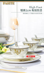 Kitchen Luxury Table Dinner Plates Set Ceramic Cooking Dessert Plate Sets Dinnerware Salad Dishes Platos De Cena Breakfast Set - Grand Goldman