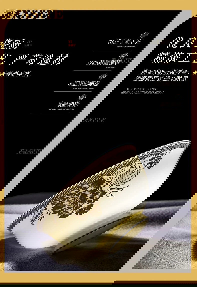 Kitchen Luxury Table Dinner Plates Set Ceramic Cooking Dessert Plate Sets Dinnerware Salad Dishes Platos De Cena Breakfast Set - Grand Goldman