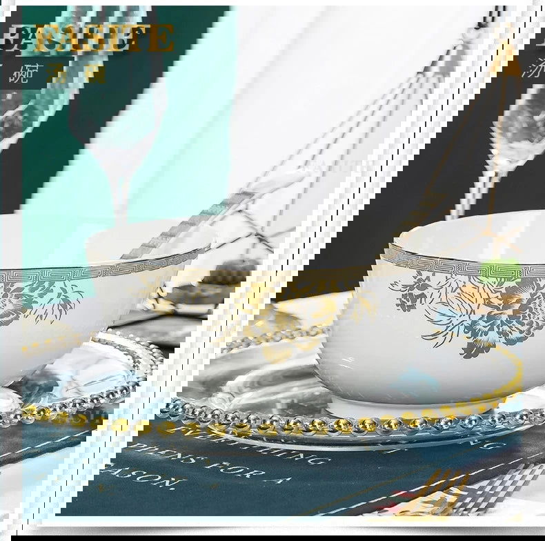 Kitchen Luxury Table Dinner Plates Set Ceramic Cooking Dessert Plate Sets Dinnerware Salad Dishes Platos De Cena Breakfast Set - Grand Goldman