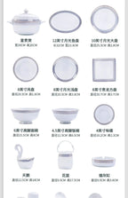 Kitchen Luxury Table Dinner Plates Set Ceramic Cooking Dessert Plate Sets Dinnerware Salad Dishes Platos De Cena Breakfast Set - Grand Goldman