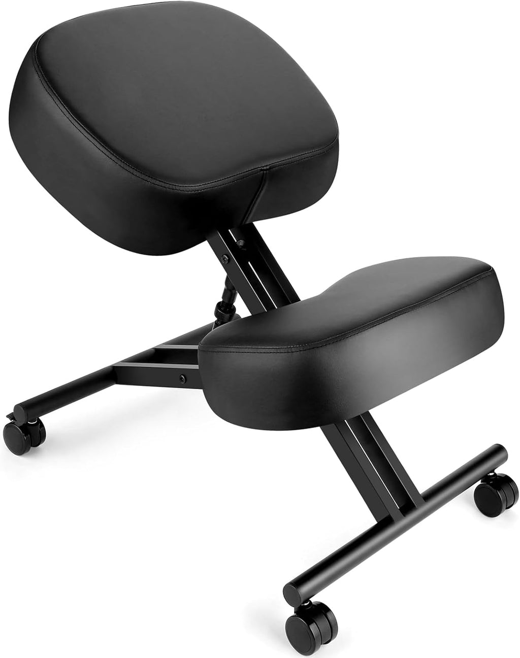 Kneeling Chair Ergonomic for Office, Adjustable Stool for Home and Office - Improve Your Posture with an Angled Seat - Thick Moulded Foam Cushions - Brake and Smooth Gliding Casters - Grand Goldman