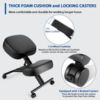 Kneeling Chair Ergonomic for Office, Adjustable Stool for Home and Office - Improve Your Posture with an Angled Seat - Thick Moulded Foam Cushions - Brake and Smooth Gliding Casters - Grand Goldman