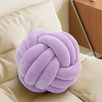 Knot Pillow Ball,Round Throw Pillows,Ivory Decorative Ball Pillows for Couch,Soft Home Décor Knotted Pillow,Modern Handmade Braided Pillow Ivory 20cm - Grand Goldman