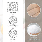 Knot Pillow Ball,Round Throw Pillows,Ivory Decorative Ball Pillows for Couch,Soft Home Décor Knotted Pillow,Modern Handmade Braided Pillow Ivory 20cm - Grand Goldman