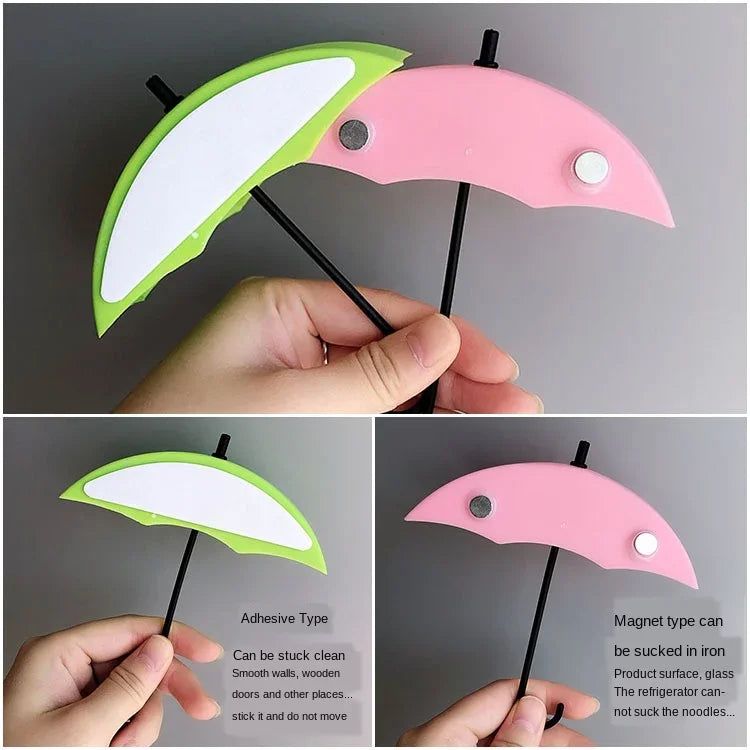 Korean Style 3D Umbrella Creative Strong Stickers Hook Magnetic Buckle Stickers on The refrigerator Home Decoration Storage Hook - Grand Goldman