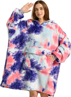Krifey Wearable Blanket Hoodie, Oversized Sherpa Hooded as Birthday Gifts Christmas Gifts for Mom Women Girlfriend Men, Cozy Sweatshirt with Giant Pocket - Grand Goldman